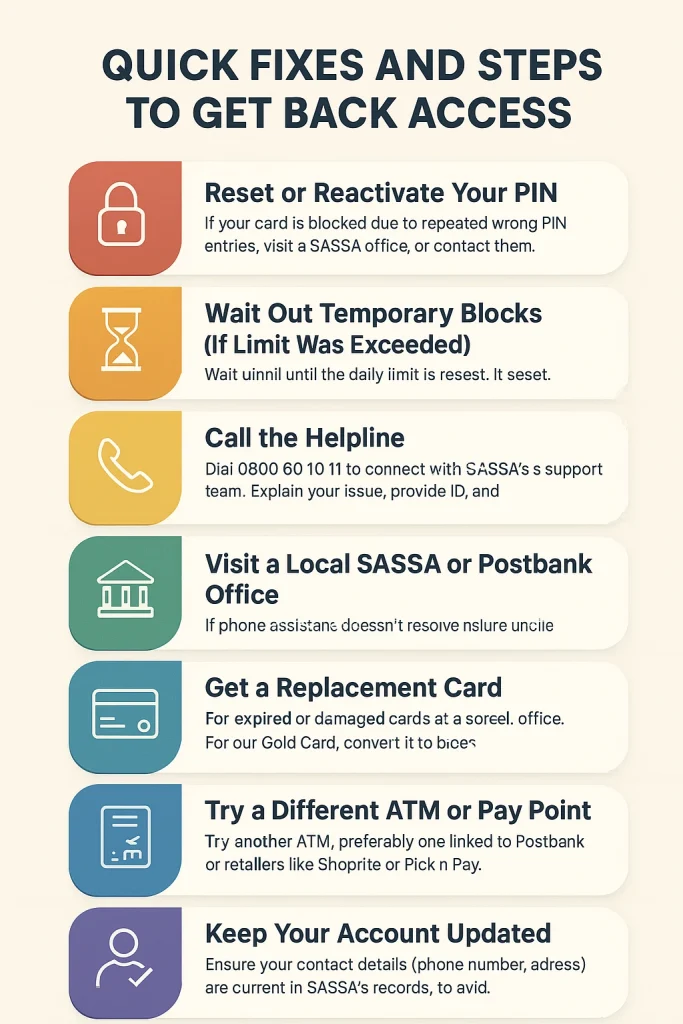 SASSA Card Declined & is Not Working at the ATM-How to Fix? 1 Quick Fixes to “SASSA Card Not Working”